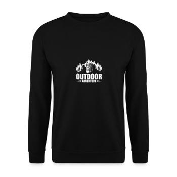 outdoor adventure caming tent - geschenkidee - Unisex Pullover - Schwarz - Vorne - Alina (178cm) & Michal (187cm)