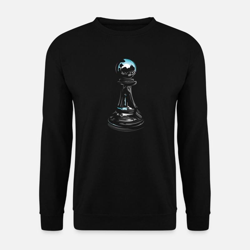 Schach Bauer Pawn Schachspieler Logo Schachverein - Unisex Pullover - Schwarz