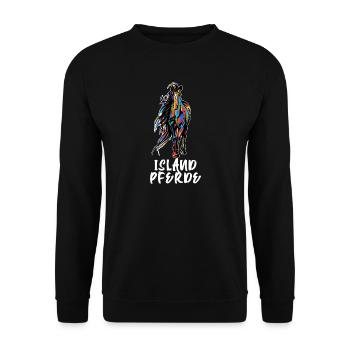 Cool Chevaux islandais Chevaux étalons Dire l’amour des chevaux - Sweat-shirt Unisexe - noir - Devant - Alina (178cm) & Michal (187cm)