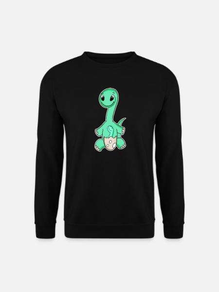 Dinosaurs with Baby Dinosaurs - Unisex Sweatshirt - black