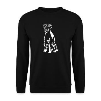 Schnauzer "Black Edition" - Unisex Sweatshirt - black - Front - Alina (178cm) & Michal (187cm)