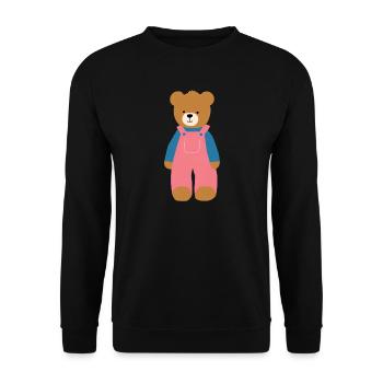 Teddy - Unisex Pullover - Schwarz - Vorne - Alina (178cm) & Michal (187cm)