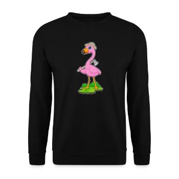 Hache de bûcheron flamant rose - Sweat-shirt Unisexe - noir - Devant - Alina (178cm) & Michal (187cm)