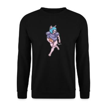 Sphynx Cat Sport de football américain - Sweat-shirt Unisexe - noir - Devant - Alina (178cm) & Michal (187cm)