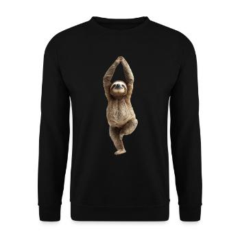 Faultier - Unisex Pullover - Schwarz - Vorne - Alina (178cm) & Michal (187cm)