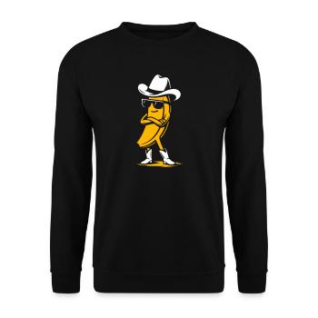 Cowboy Banana with Attitude - Unisex Sweatshirt - black - Front - Alina (178cm) & Michal (187cm)