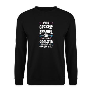 cocker spaniel hund spruch - Unisex Pullover - Schwarz - Vorne - Alina (178cm) & Michal (187cm)