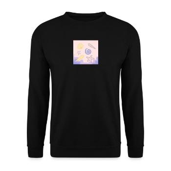 Pastel Sea Shells Starfish - Unisex Sweatshirt - black - Front - Alina (178cm) & Michal (187cm)