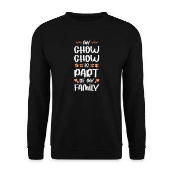 ChowChow Family Love - Unisex Sweatshirt - black - Front - Alina (178cm) & Michal (187cm)