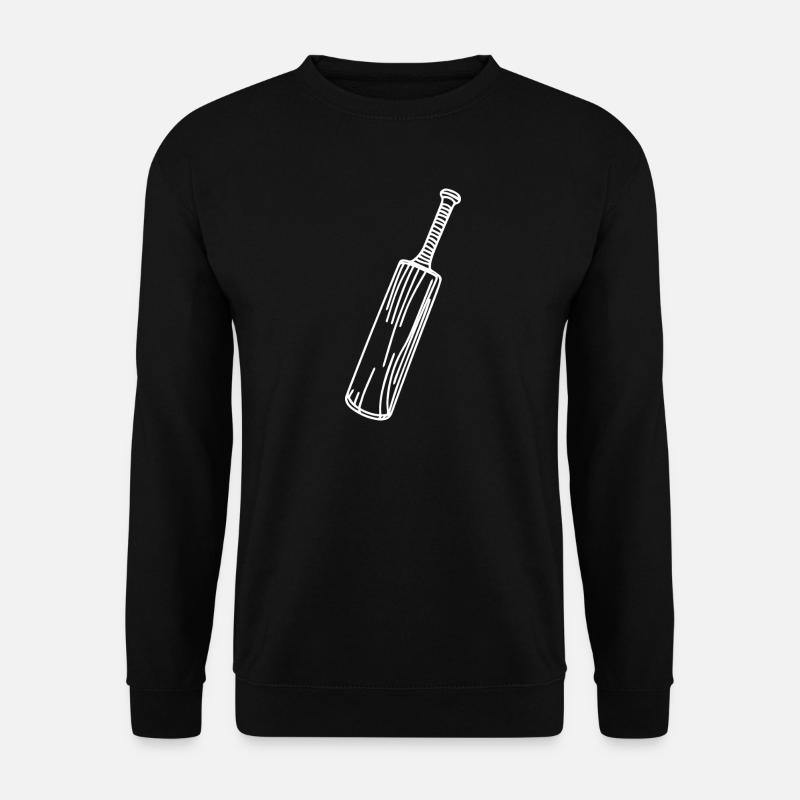 Kricketschläger Zeichnung - Unisex Pullover - Schwarz