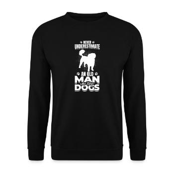 Ne sous-estimez jamais les propriétaires de chiens âgés - Sweat-shirt Unisexe - noir - Devant - Alina (178cm) & Michal (187cm)