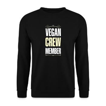 Vegan Crew - Unisex Sweatshirt - black - Front - Alina (178cm) & Michal (187cm)