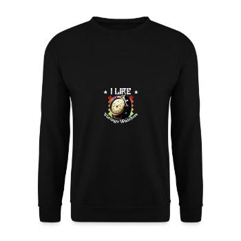 I like vintage watches wristwatches watch collector - Unisex Sweatshirt - black - Front - Alina (178cm) & Michal (187cm)