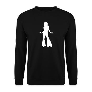 Vintage flared pants - Unisex Sweatshirt - black - Front - Alina (178cm) & Michal (187cm)