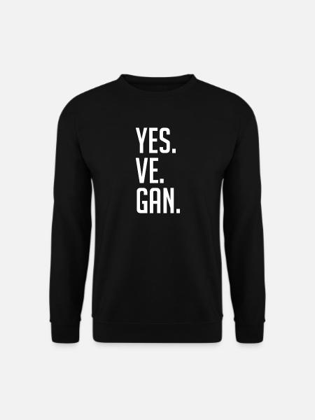 yes, vegan! - Unisex Pullover - Schwarz