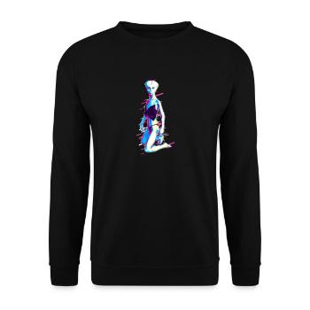 Ms. Alien 80s Retro Violet - Unisex Sweatshirt - black - Front - Alina (178cm) & Michal (187cm)