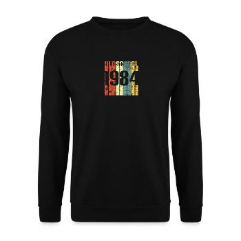 Cadeau d'anniversaire d'année née · 1984 - Sweat-shirt Unisexe - noir - Devant - Alina (178cm) & Michal (187cm)