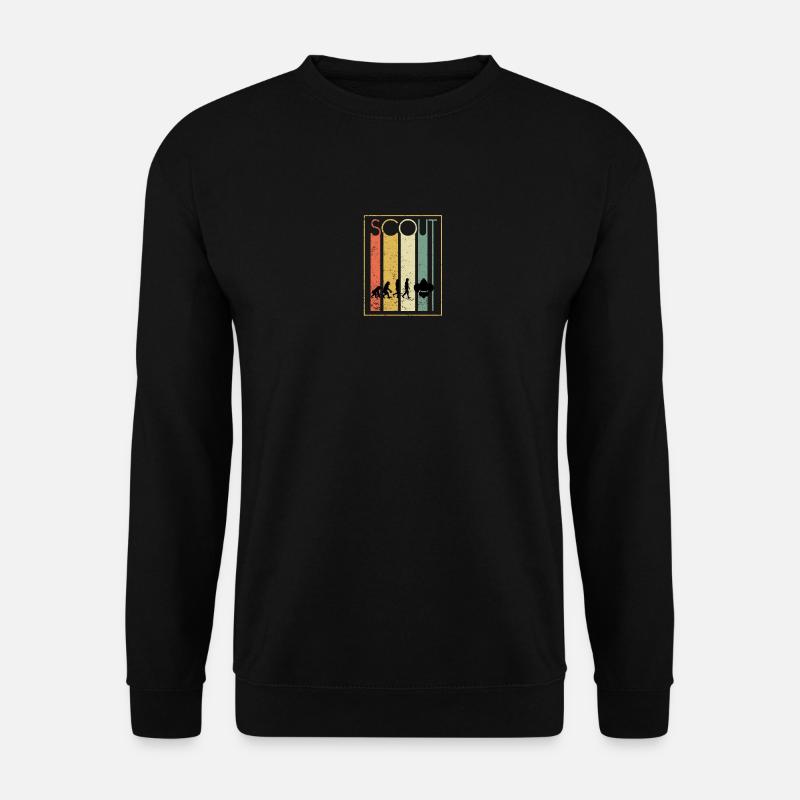 Pfadfinder Camping Natur Geschenk · Evolution - Unisex Pullover - Schwarz