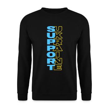 ukraine support ukraina slava ukraini zelenskyj - Unisex Sweatshirt - black - Front - Alina (178cm) & Michal (187cm)