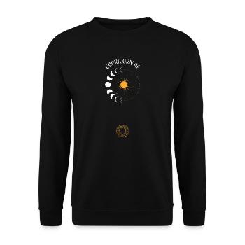 Capricorn AF - Astrology - Unisex Pullover - Schwarz - Vorne - Alina (178cm) & Michal (187cm)