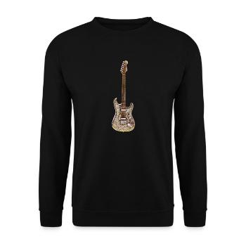 E-Gitarre - Unisex Pullover - Schwarz - Vorne - Alina (178cm) & Michal (187cm)