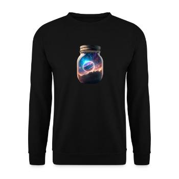 Universe in a glass - Unisex Sweatshirt - black - Front - Alina (178cm) & Michal (187cm)