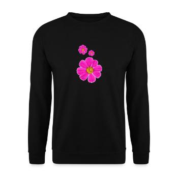flowers - Unisex Sweatshirt - black - Front - Alina (178cm) & Michal (187cm)