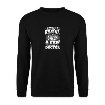 Drôle docteur Doc chemise tous les hommes égaux - Sweat-shirt Unisexe - noir - Devant - Alina (178cm) & Michal (187cm)