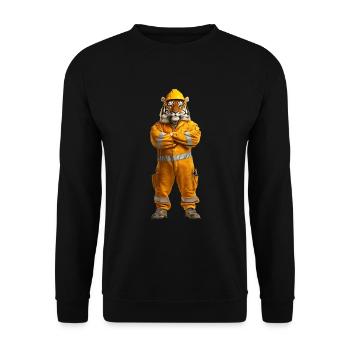 Tiger - Unisex Pullover - Schwarz - Vorne - Alina (178cm) & Michal (187cm)