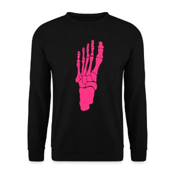 foot foot skeleton 2411 - Unisex Sweatshirt - black - Front - Alina (178cm) & Michal (187cm)