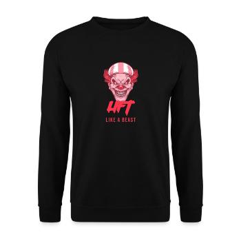 Heben Sie wie ein Tierclown - Unisex Pullover - Schwarz - Vorne - Alina (178cm) & Michal (187cm)