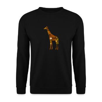 Girafe Galaxy - Sweat-shirt Unisexe - noir - Devant - Alina (178cm) & Michal (187cm)