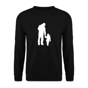 Father Daughter Child - Unisex Sweatshirt - black - Front - Alina (178cm) & Michal (187cm)