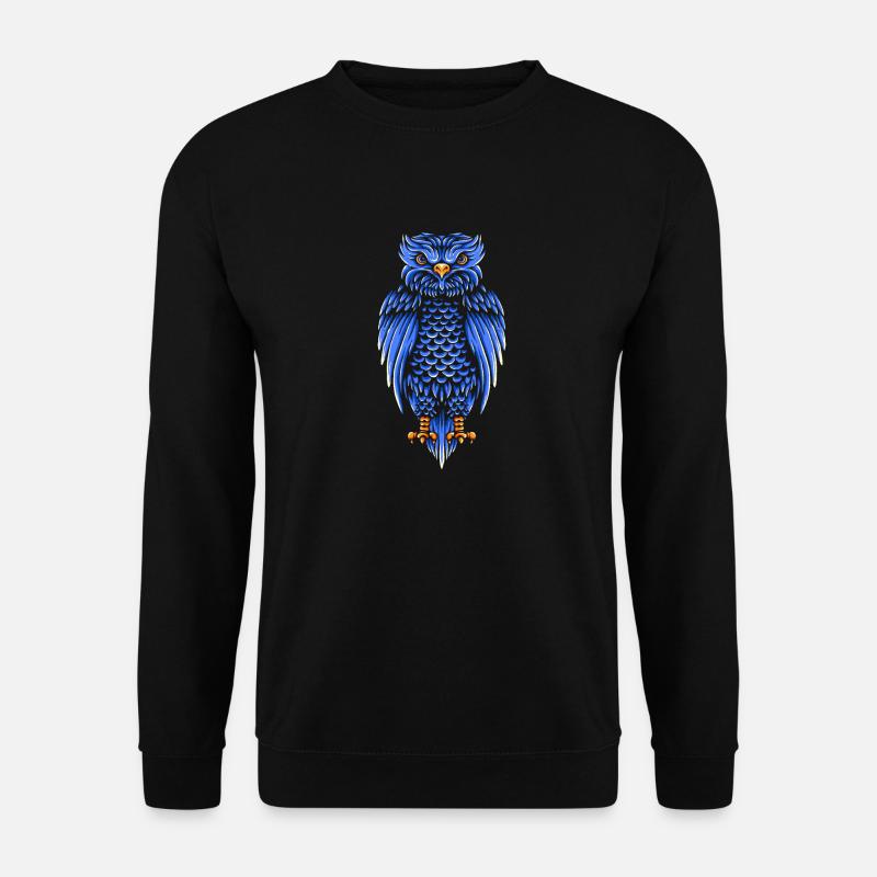 Eule - Unisex Pullover - Schwarz