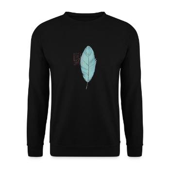 plume - Sweat-shirt Unisexe - noir - Devant - Alina (178cm) & Michal (187cm)