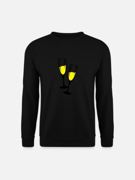 sekt glaeser anstossen - Unisex Pullover - Schwarz