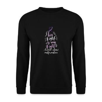 Kampf Arnold chiari Malformation Warrior Bewusstsein - Unisex Pullover - Schwarz - Vorne - Alina (178cm) & Michal (187cm)