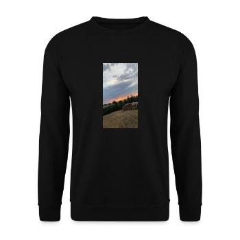 Sonnenuntergang 🌅 - Unisex Pullover - Schwarz - Vorne - Alina (178cm) & Michal (187cm)