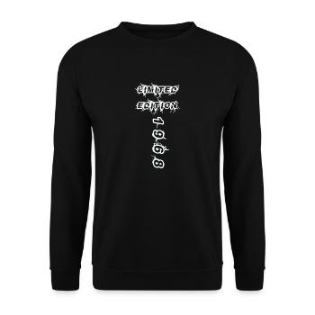 1968 - Unisex Pullover - Schwarz - Vorne - Alina (178cm) & Michal (187cm)