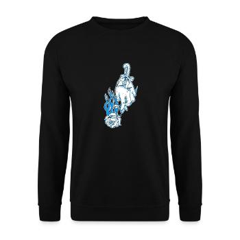 Aidan Rose Design - Sweat-shirt Unisexe - noir - Devant - Alina (178cm) & Michal (187cm)