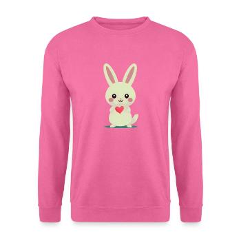 Rabbit - Unisex Sweatshirt - pink - Front