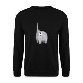 small elephant - Unisex Sweatshirt - black - Front - Alina (178cm) & Michal (187cm)