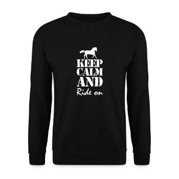 J’aime mon cheval Sport équestre Amour du cheval - Sweat-shirt Unisexe - noir - Devant - Alina (178cm) & Michal (187cm)