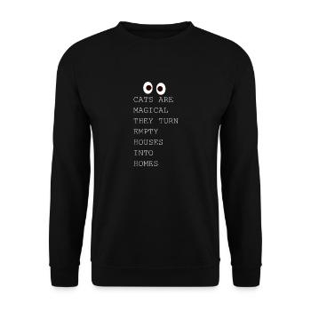 Cadeaux Funny Cat Dictons pour les amoureux des chats - Sweat-shirt Unisexe - noir - Devant - Alina (178cm) & Michal (187cm)