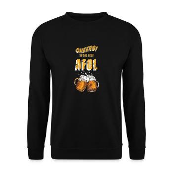 BEER - Unisex Pullover - Schwarz - Vorne - Alina (178cm) & Michal (187cm)