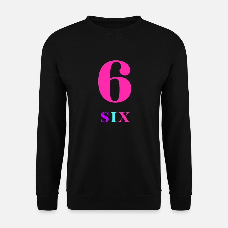 Sechs-6-jähriges Jubiläum - Unisex Pullover - Schwarz