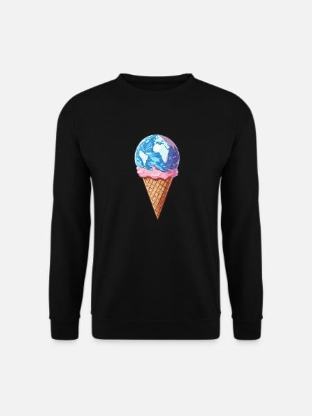 Eis-Planet Erde - Unisex Pullover - Schwarz