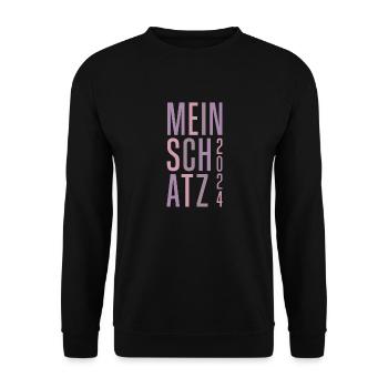 Mein Schatz - Unisex Pullover - Schwarz - Vorne - Alina (178cm) & Michal (187cm)