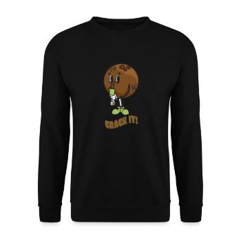 Coconut Lover Juice Beach Tropical Summer - Unisex Sweatshirt - black - Front - Alina (178cm) & Michal (187cm)