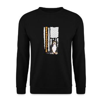 Bernedoodle Dog - Unisex Sweatshirt - black - Front - Alina (178cm) & Michal (187cm)